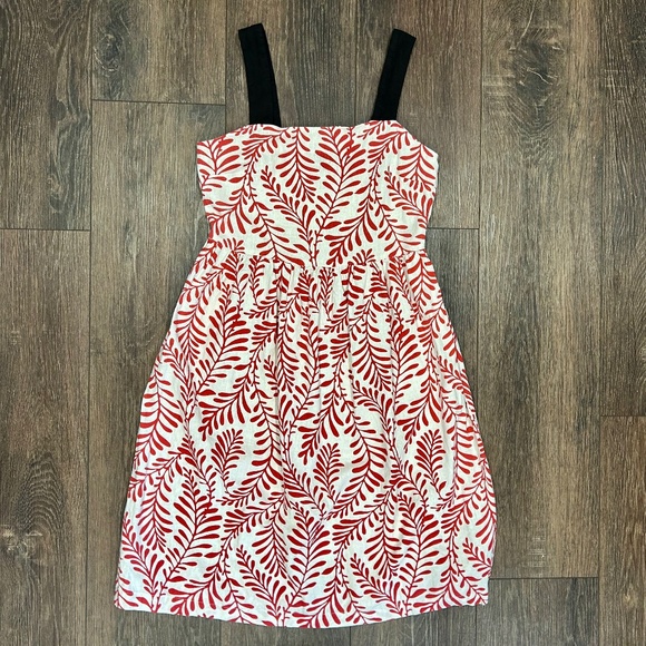 Who What Wear Dresses & Skirts - Who What Wear linen blend dress, small white with red design